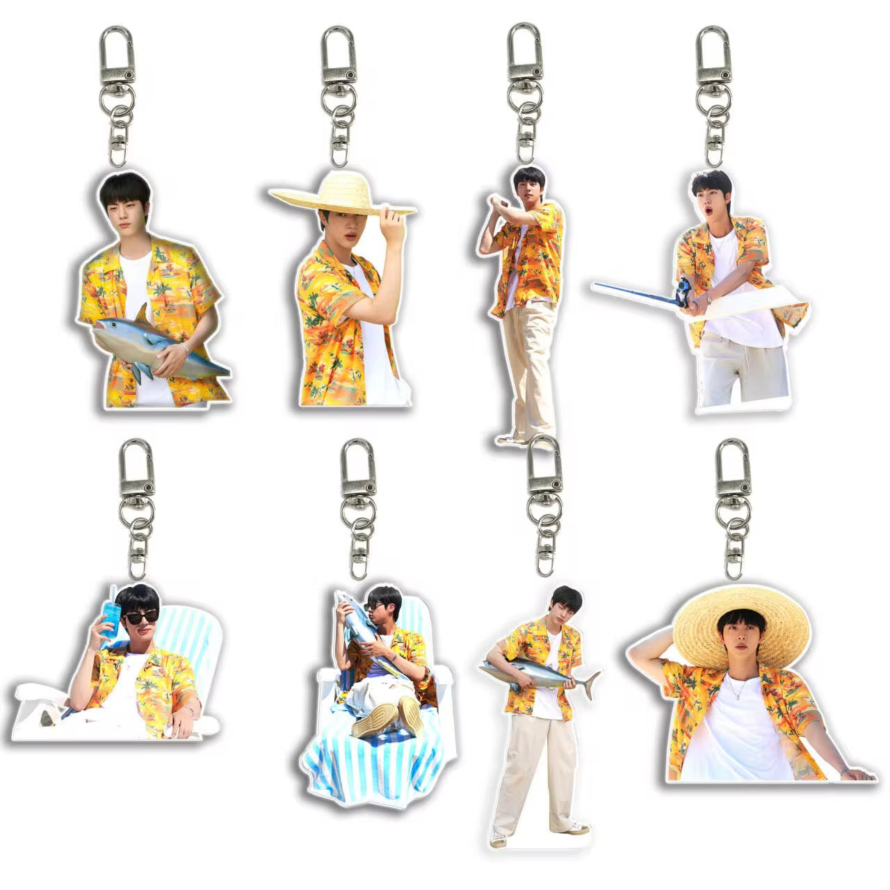 💜 BTS Jin Overalls Acrylic Keychain Set 💜