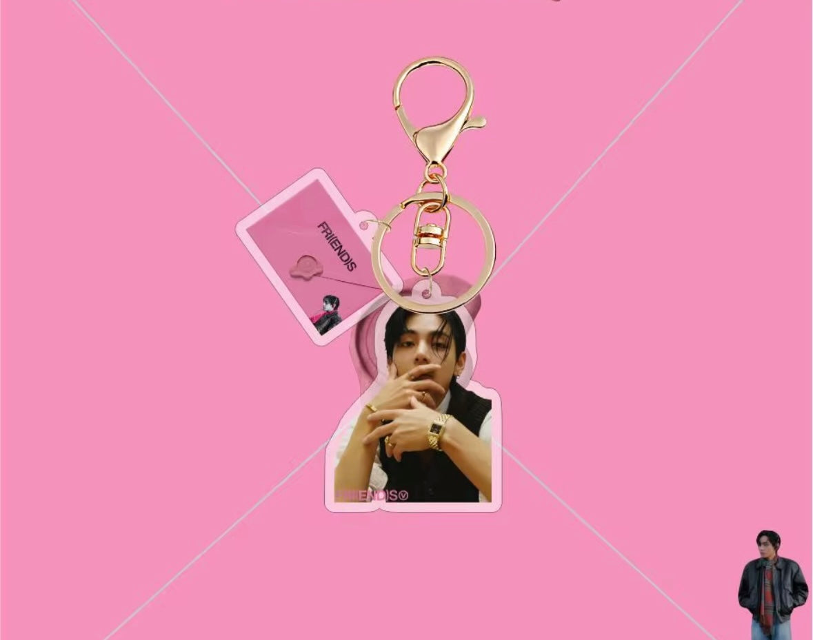BTS V Keychain – Random Pick with Bonus Photocard
