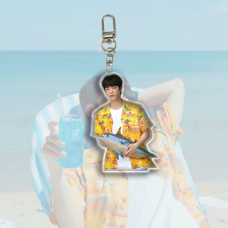 💜 BTS Jin Overalls Acrylic Keychain Set 💜