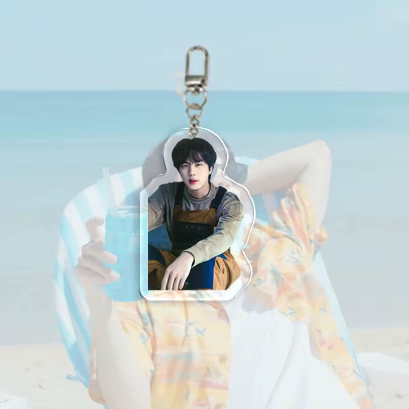 💜 BTS Jin Overalls Acrylic Keychain Set 💜